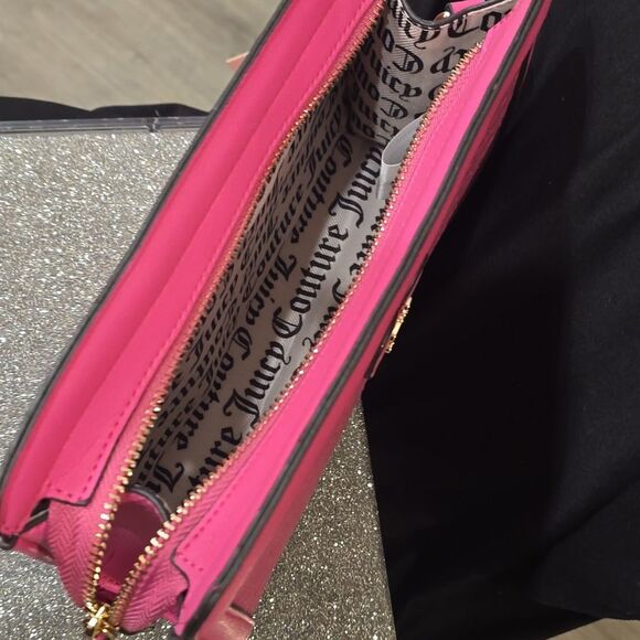 Juicy Couture Blank Canvas Triangular Frame Pouch- Pink - Picture 9 of 9